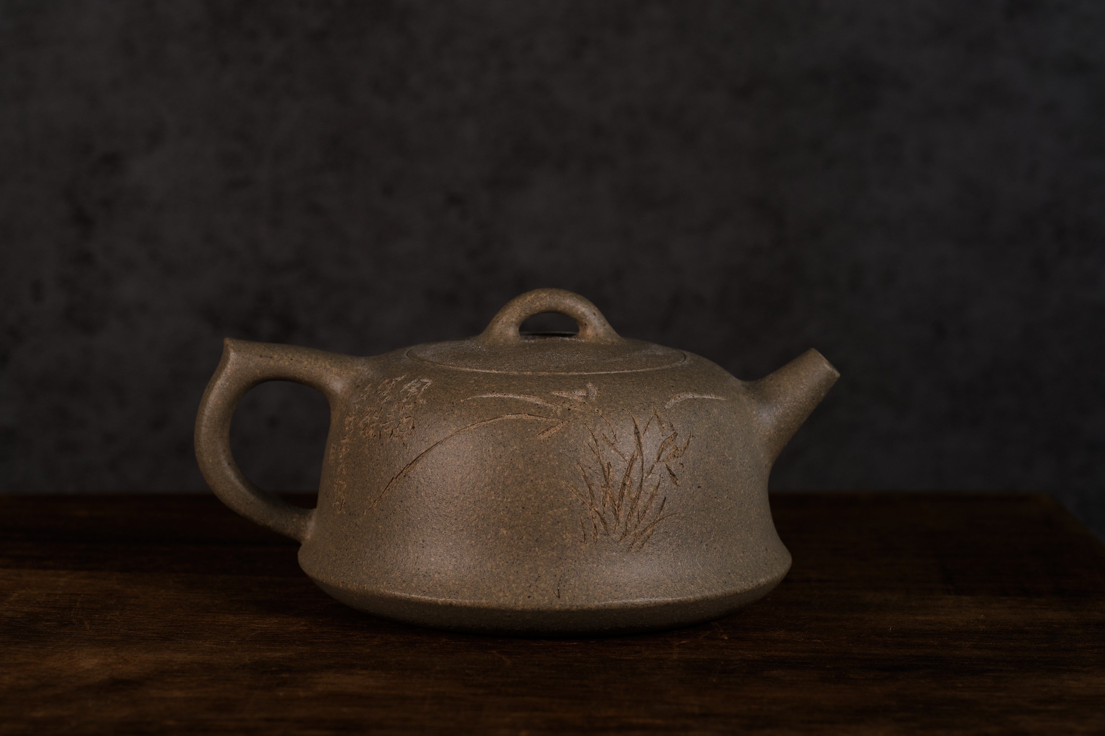 Panshi 磐石 - 160ml Yixing Teapot in Wucai Qing Duan Clay