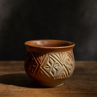 Handmade Dai minority tea cup, Yunnan clay, wood-fired kiln.
