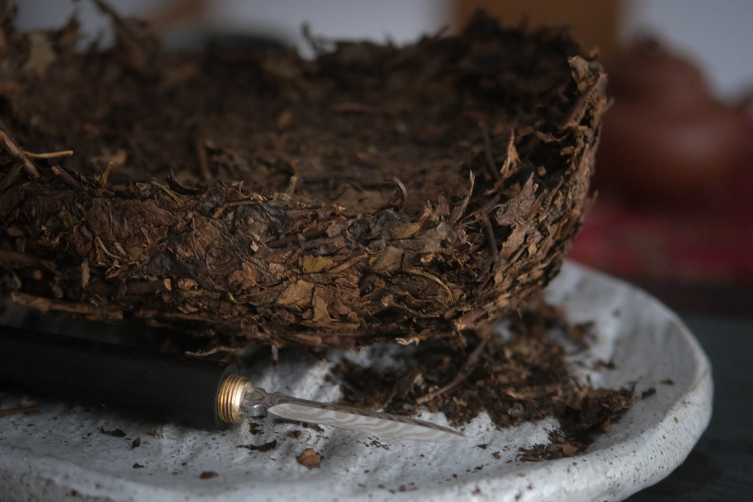 Tibetan tea brick from Ya'an, Sichuan, pressed, very aged, traditional and original