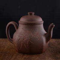 Liu Fang Tian Di Fang Yuan 六方天地方圆 - 140ml Yixing Teapot in Zini Purple Clay