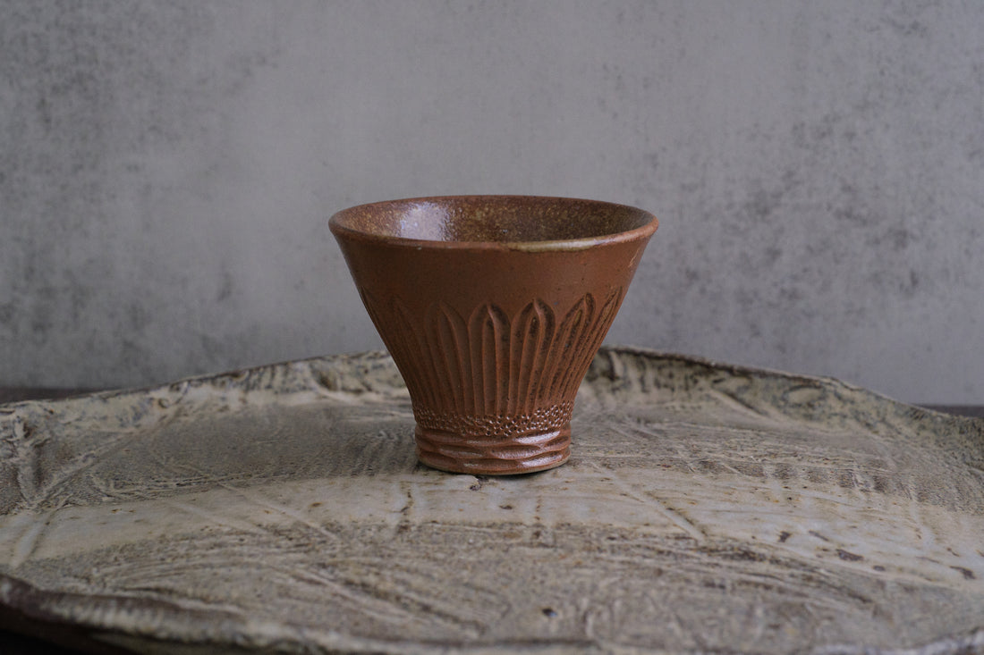 Blossom lotus 落灰釉傣陶杯- 60 ml Dai Cup