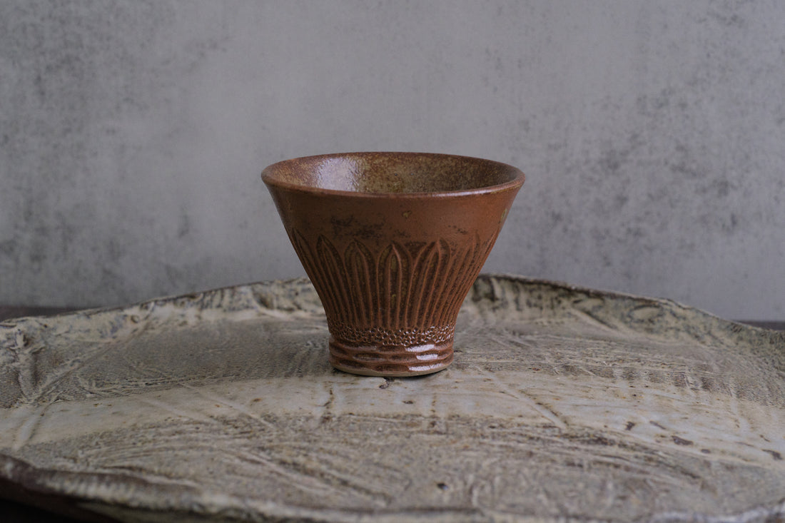 Blossom lotus 落灰釉傣陶杯- 60 ml Dai Cup