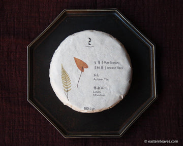 pu'er shengpu cake pressed brick from ancient trees gushu, autumn  harvest 2021, from Yunnan, China, for ageing and vintage