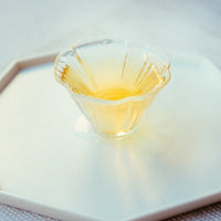 Camellia assamica flowers Daye tea, tea flower, from Yunnan China, infused in glass cup teaware in gongfucha